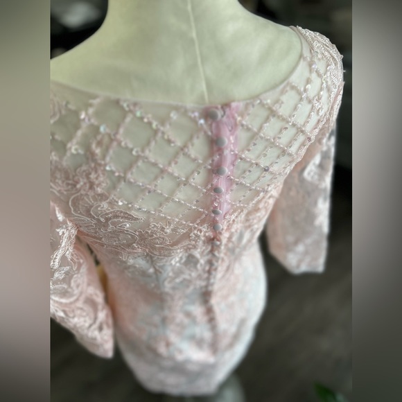 🩷LanTing Sz 6-8 Pink Dress Lace NWT🩷 Measurements Included! - Picture 5 of 16